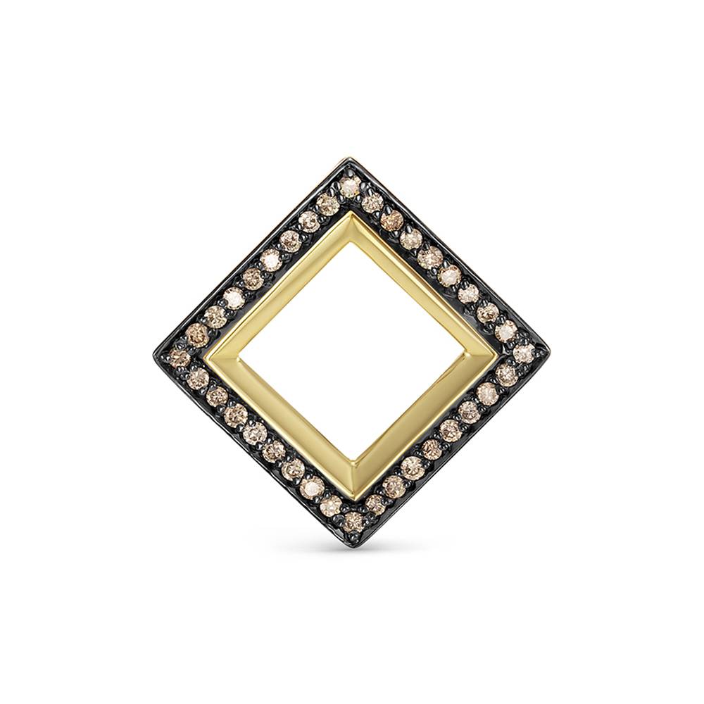 Кулон из жёлтого золота с коньячными бриллиантами (059612)