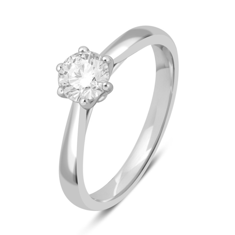 Помолвочное  кольцо из белого золота с бриллиантом (042381) Помолвочное  кольцо из белого золота с бриллиантом (042381)