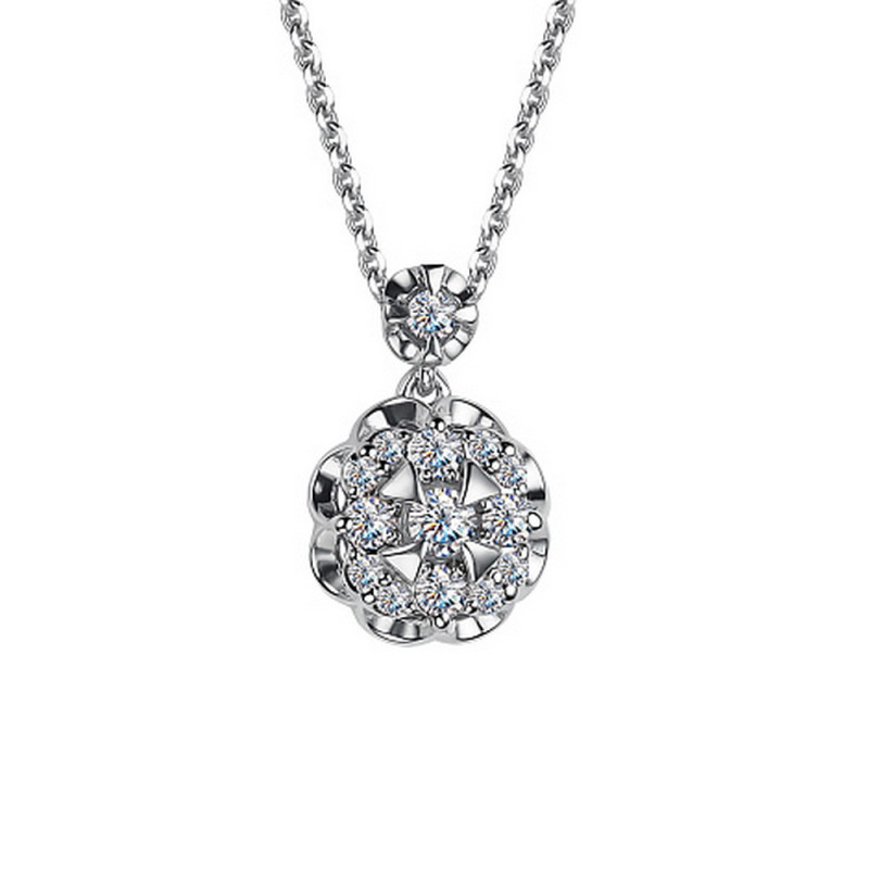 Колье из белого золота с бриллиантами (048749)