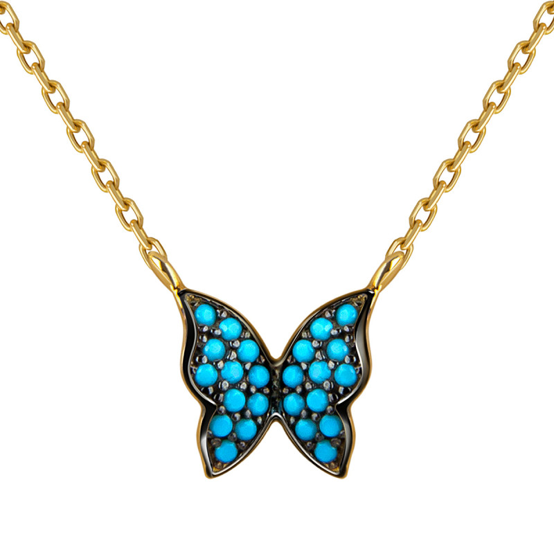 Колье из жёлтого золота с фианитами 