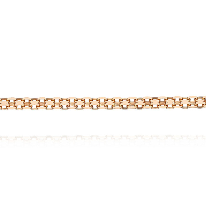 Цепь из красного золота, плетение Бисмарк (044268)