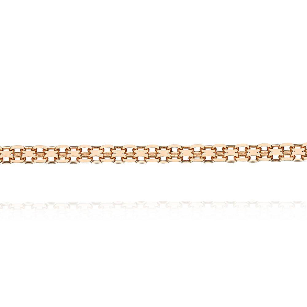 Цепь из красного золота, плетение Бисмарк (044268)