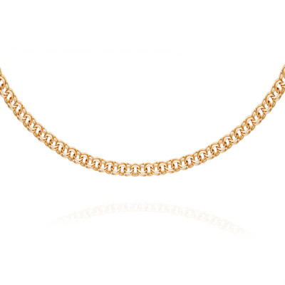 Цепь из красного золота, плетение Гарибальди (044269)