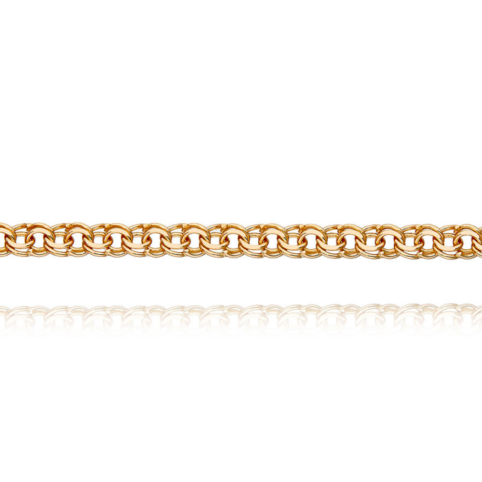 Цепь из красного золота, плетение Гарибальди (044269)
