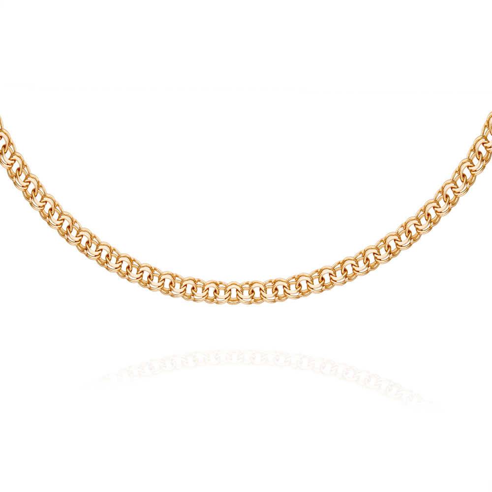 Цепь из красного золота, плетение Гарибальди (044269)