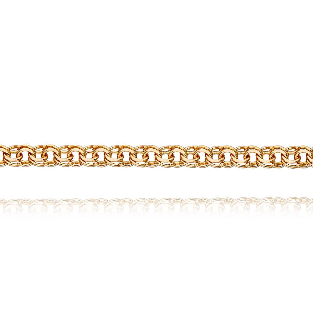 Цепь из красного золота, плетение Гарибальди (044269)