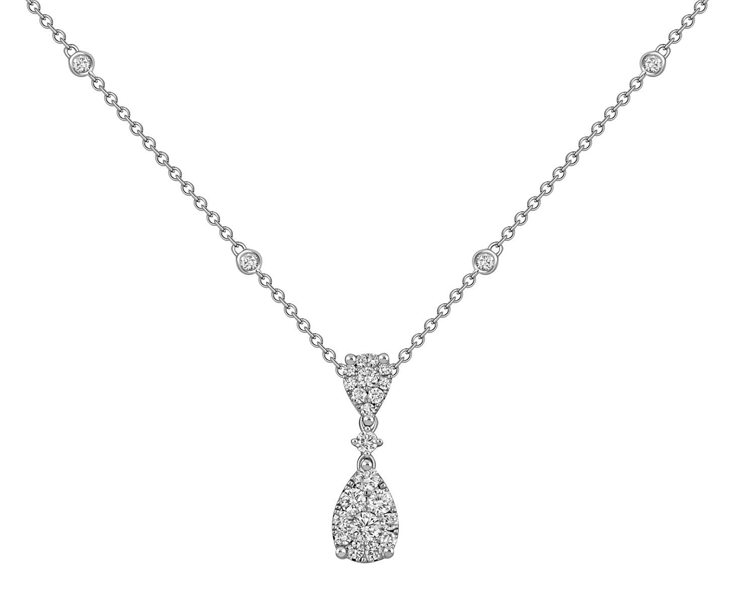 Колье из белого золота с бриллиантами 