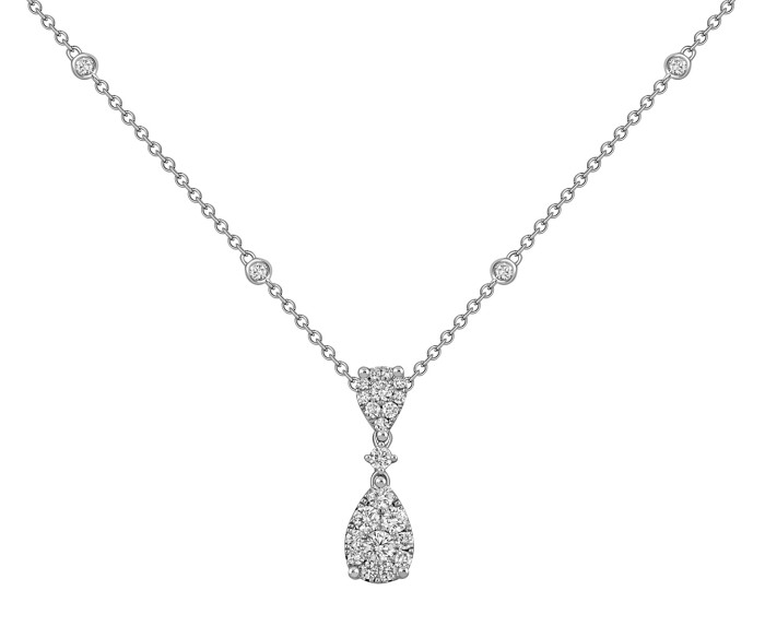 Колье из белого золота с бриллиантами "Crivelli" (048937)