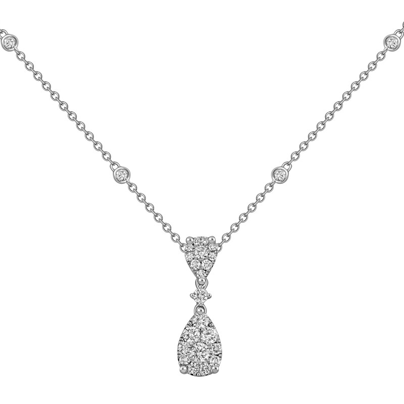 Колье из белого золота с бриллиантами 