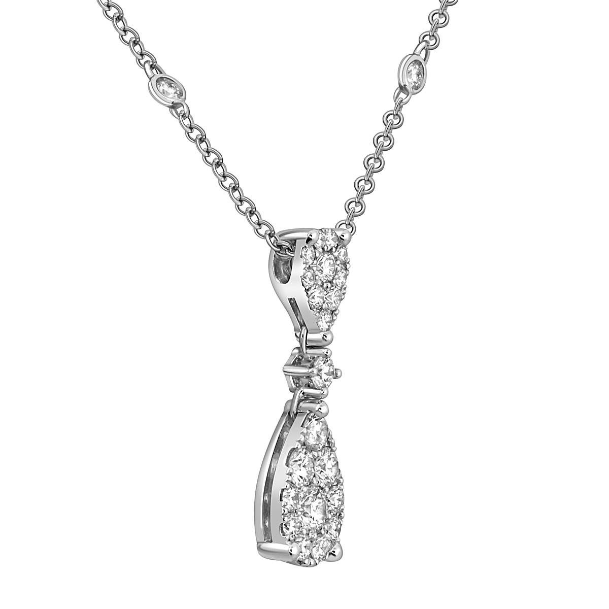 Колье из белого золота с бриллиантами 