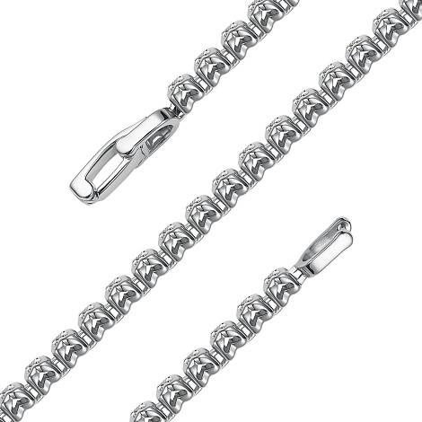 Браслет из белого золота с бриллиантами (053670)