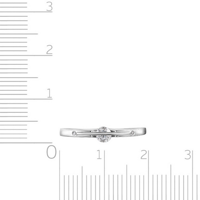 Помолвочное кольцо из белого золота "Танцующий бриллиант" (047773)