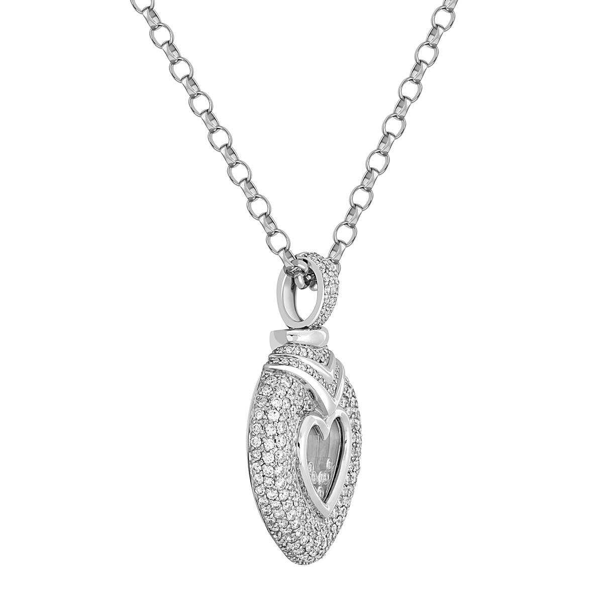 Эксклюзивное колье из белого золота с бриллиантами 