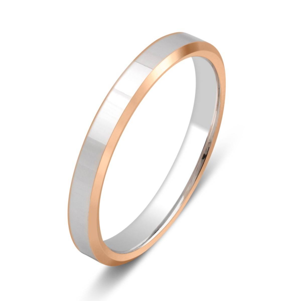 Обручальное кольцо из комбинированного золота (028667)