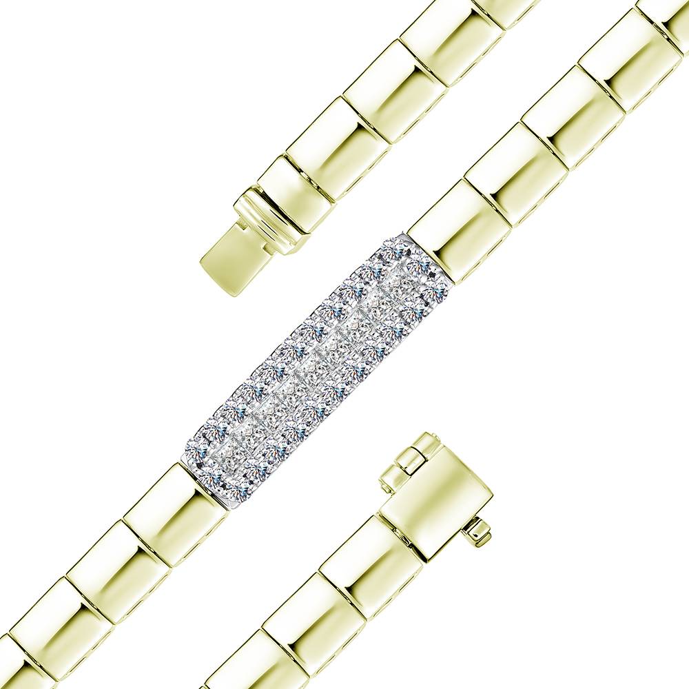 Браслет из жёлтого золота с бриллиантами (053095)