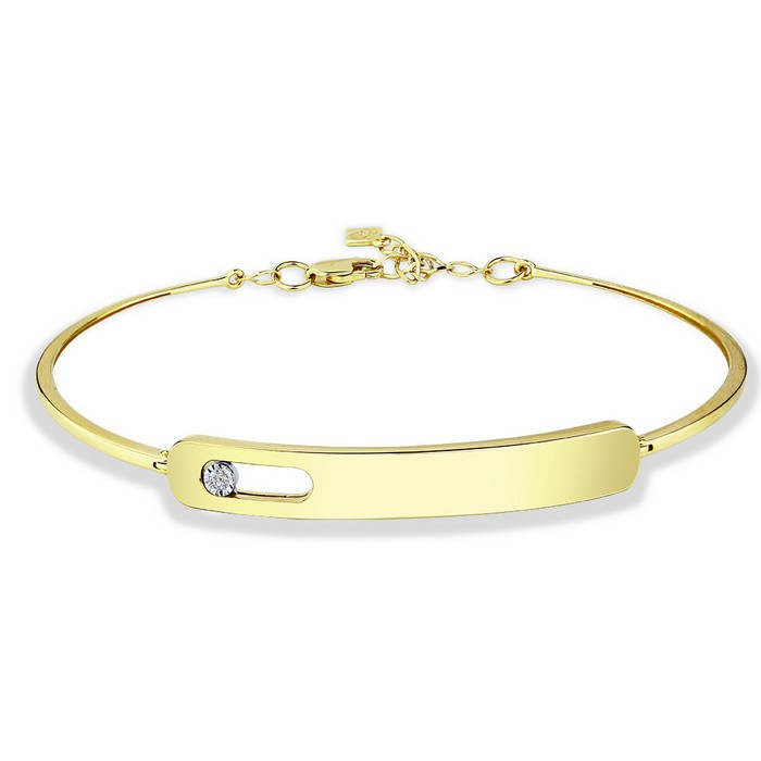 Браслет из жёлтого золота с бриллиантом (061045)