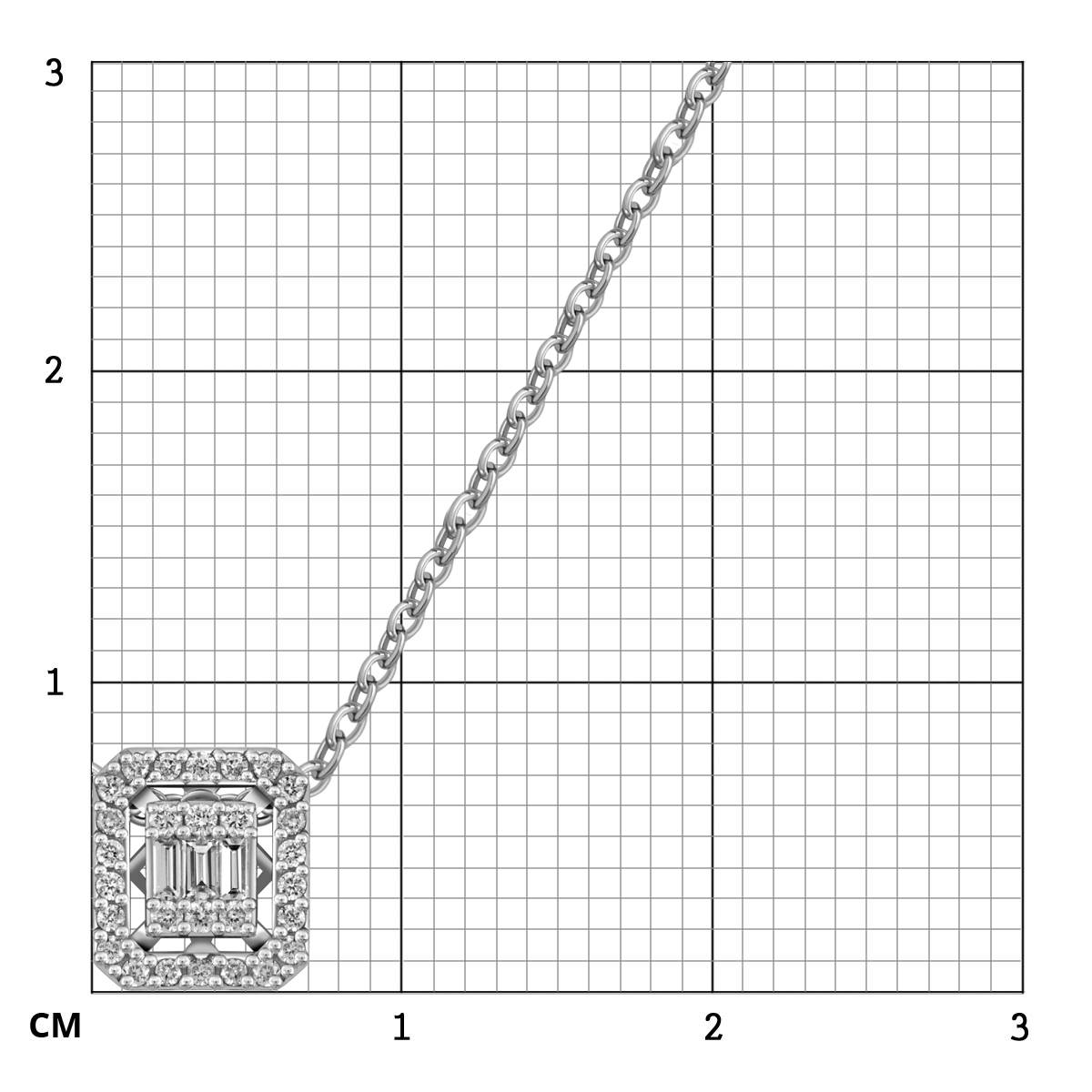 Колье из белого золота с бриллиантами (063040)