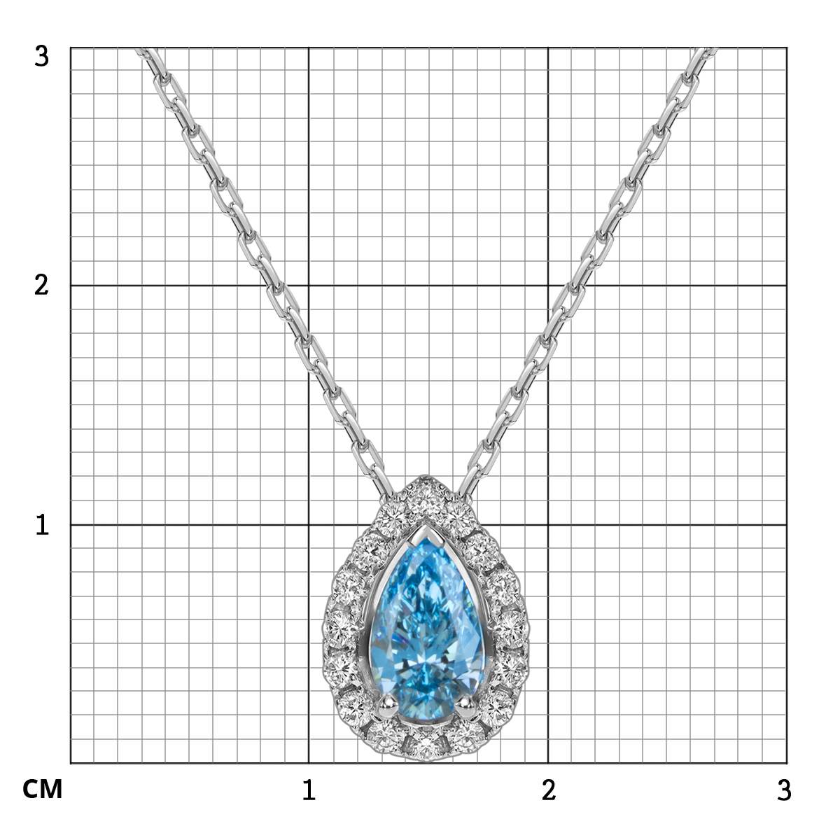 Колье из белого золота с бриллиантами (060191)