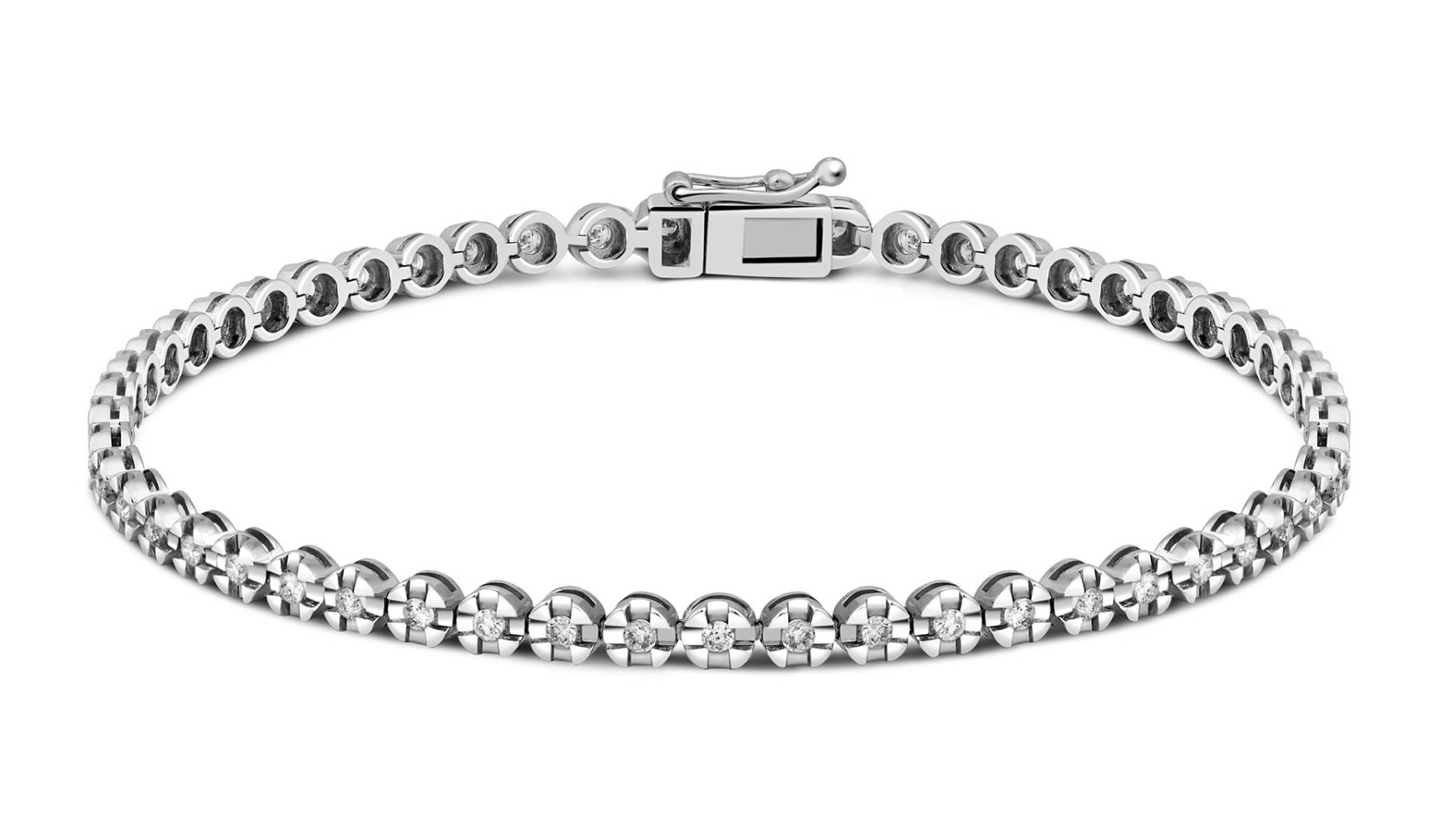 Браслет из белого золота с бриллиантами (011418)