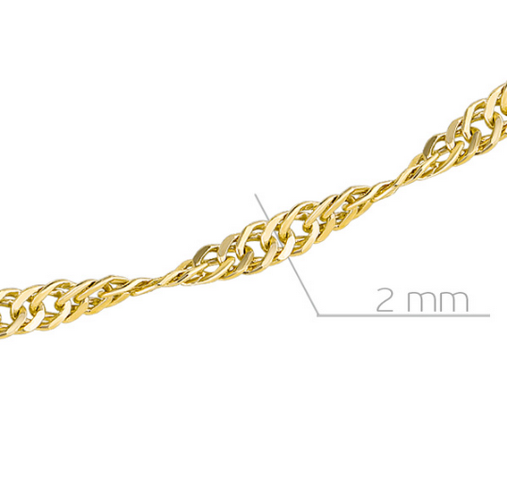 Цепь автомат из жёлтого золота, плетение 