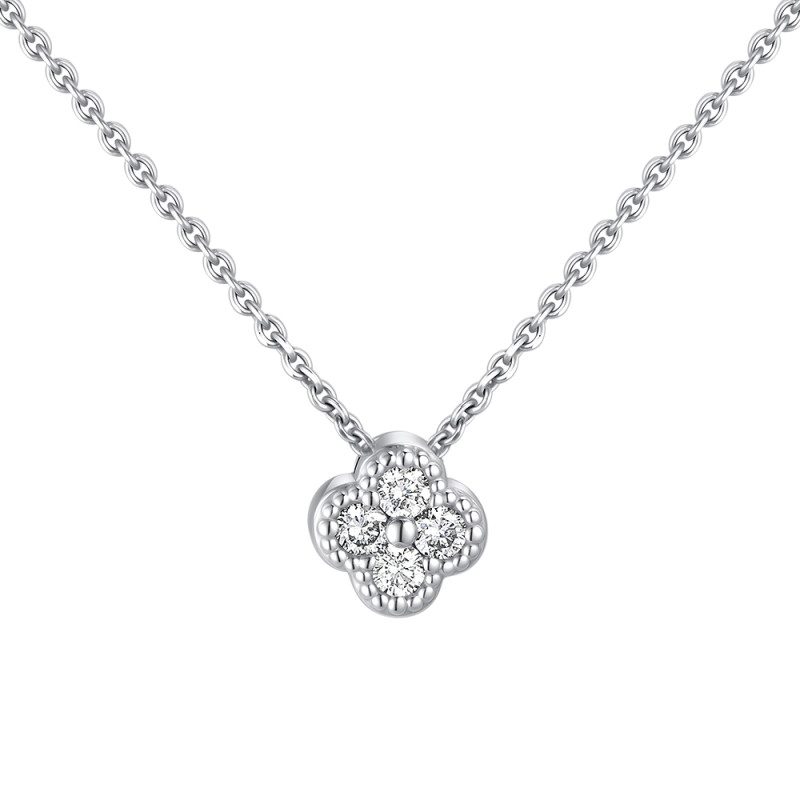 Колье из белого золота с бриллиантами (060571)