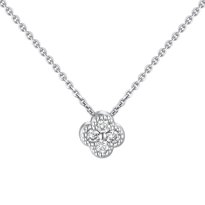 Колье из белого золота с бриллиантами (060571)