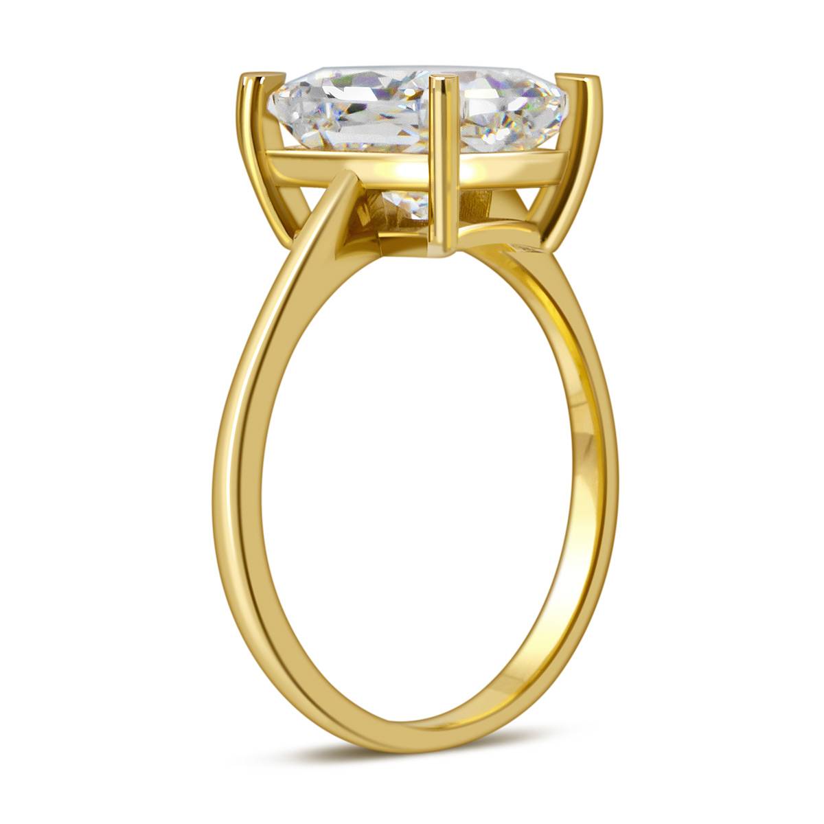 Кольцо из жёлтого золота с кварцем (057708)