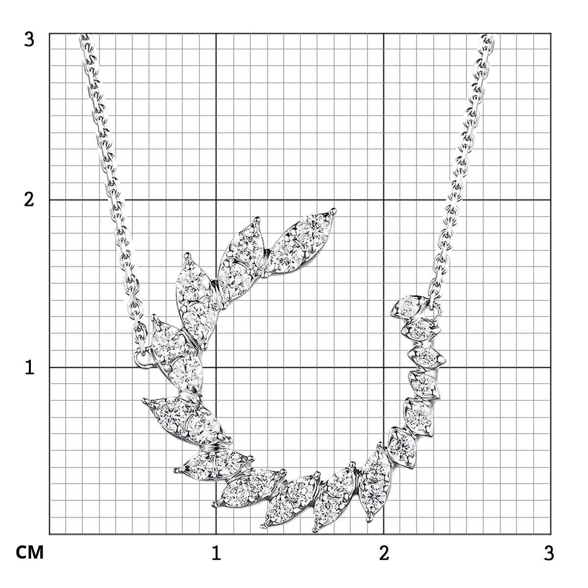 Колье из белого золота с бриллиантами (055190)