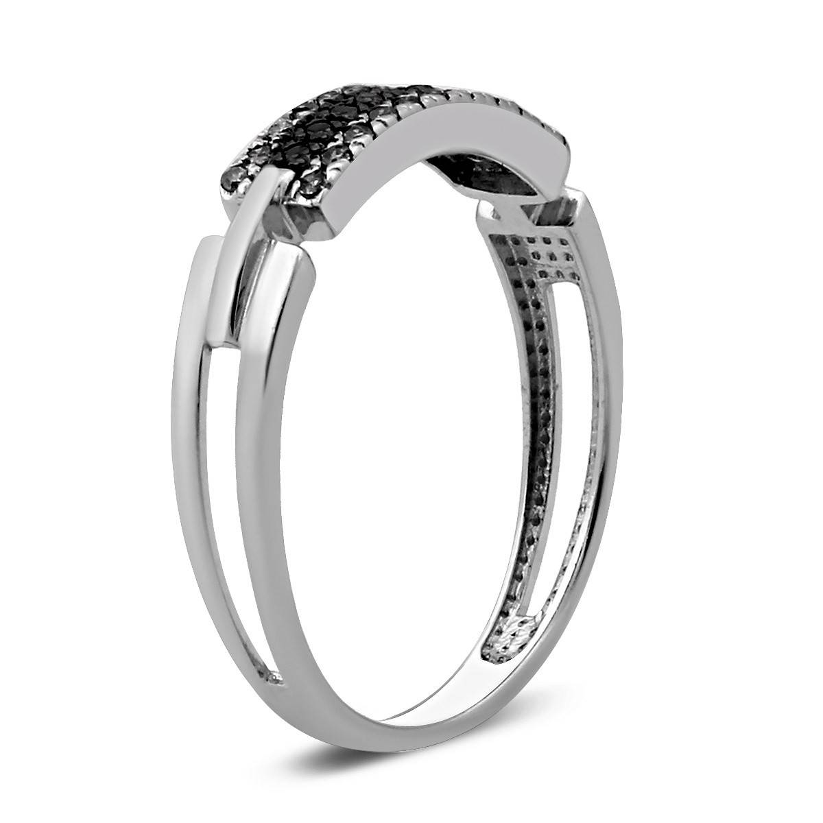 Кольцо из белого золота с бриллиантами (028513)