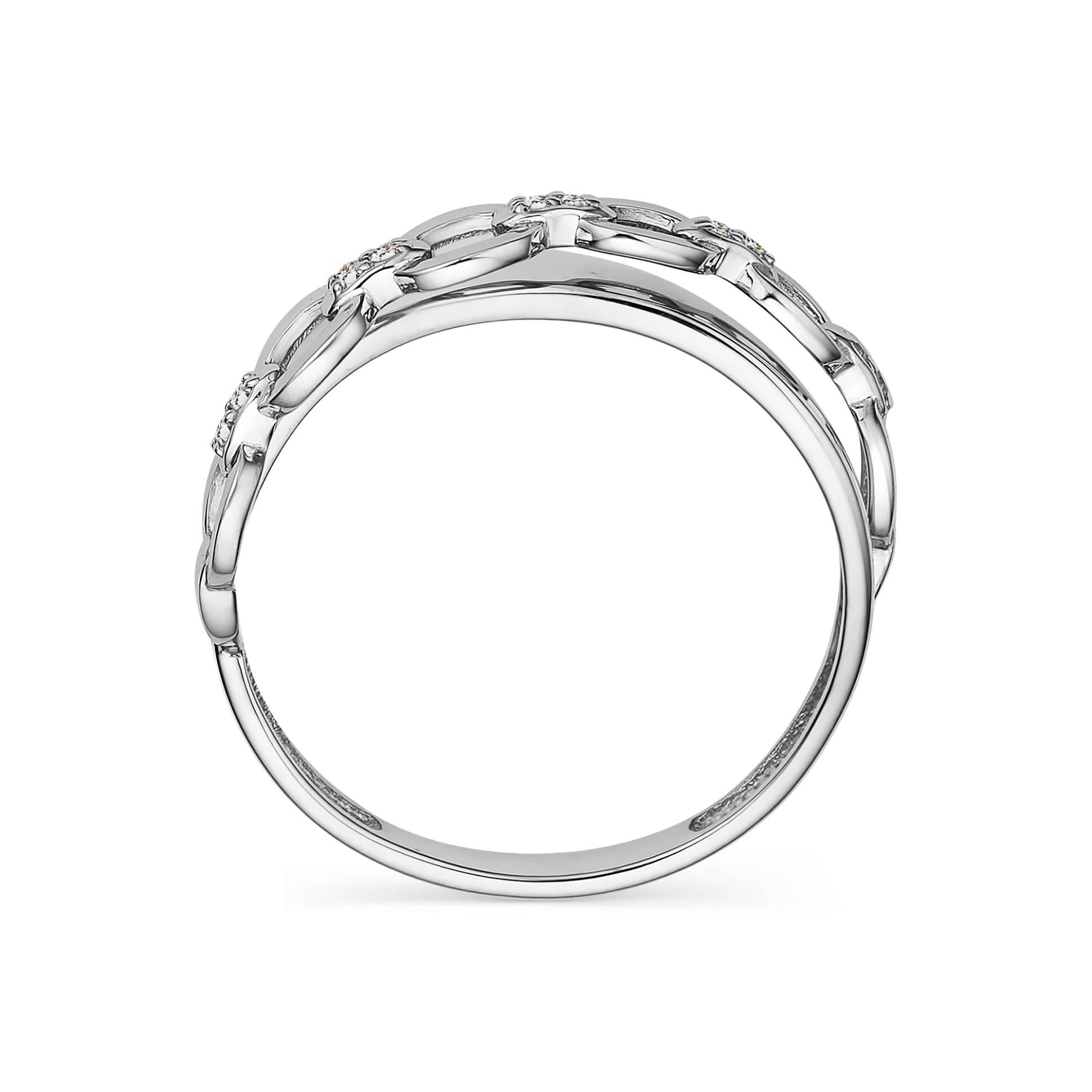 Кольцо из белого золота с бриллиантами (046238)