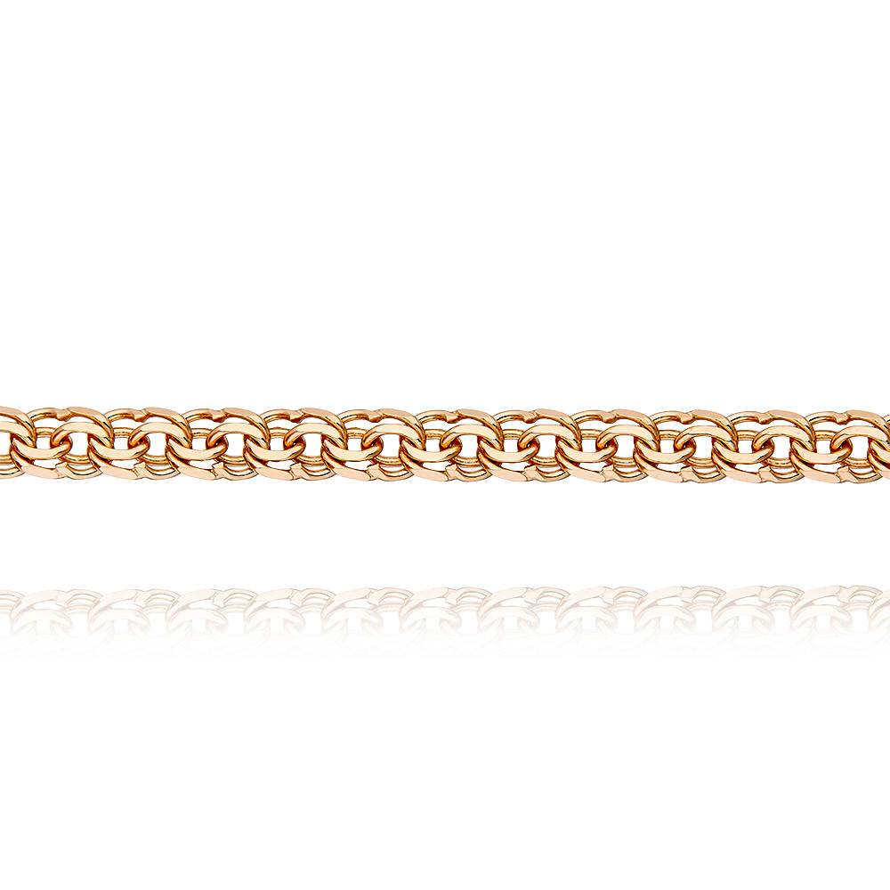 Цепь из красного золота, плетение Гарибальди (044271)