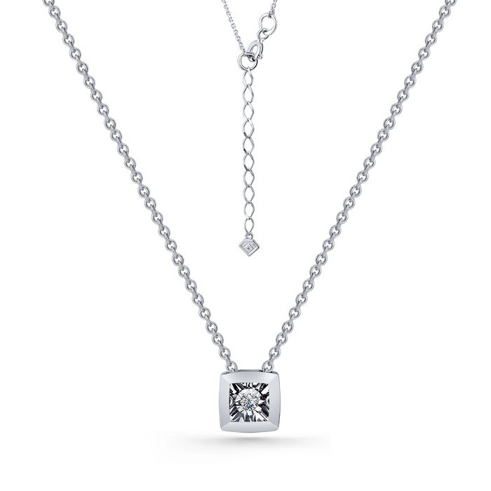 Колье из белого золота с бриллиантами (060979)