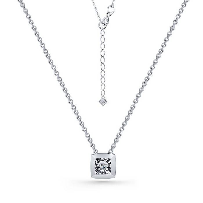 Колье из белого золота с бриллиантами (060979)