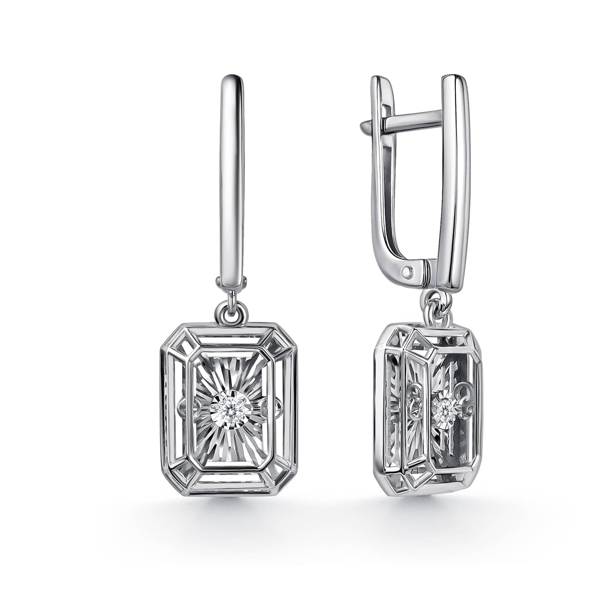 Серьги из белого золота с 