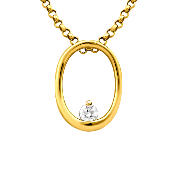 Колье из жёлтого золота бриллиантами (017721)