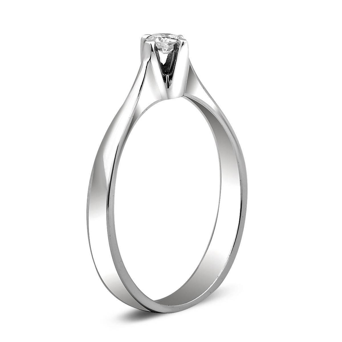 Помолвочное кольцо из белого золота с бриллиантом (016824)