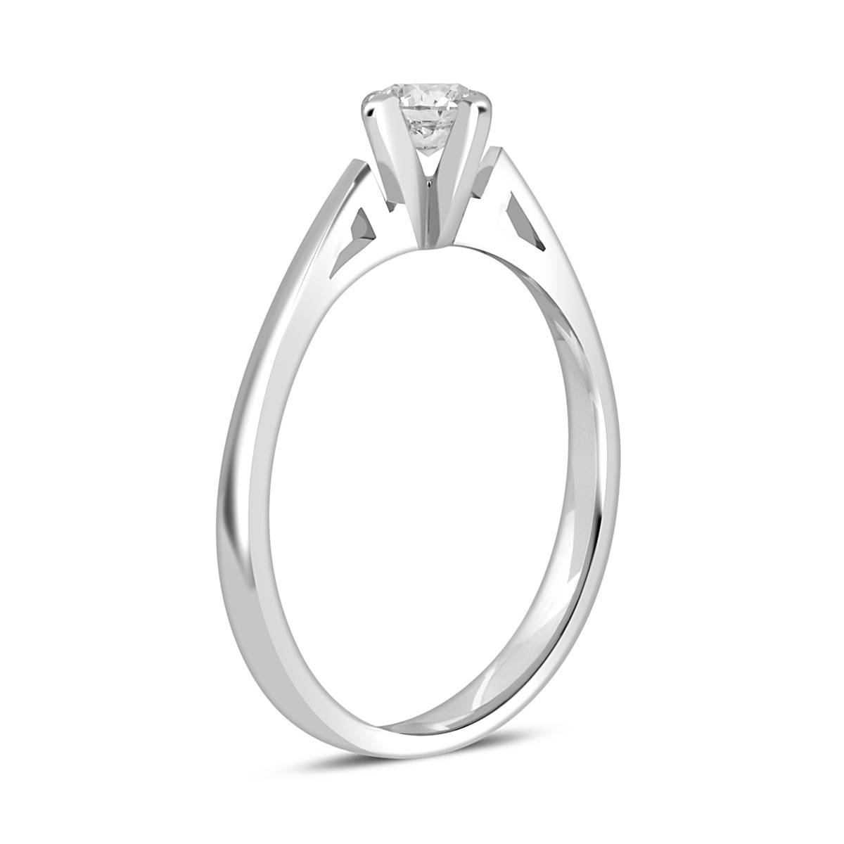 Помолвочное кольцо из белого золота с бриллиантами (044471)