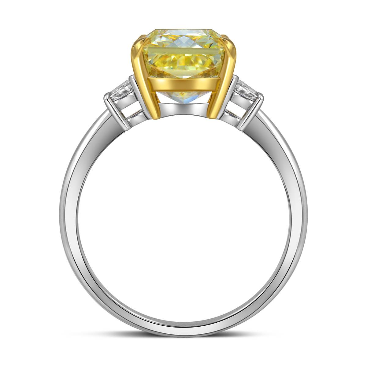 Помолвочное кольцо из белого золота с жёлтым бриллиантом (063211)