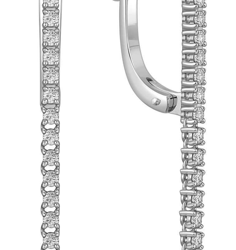 Серьги из платины с бриллиантами (054326)