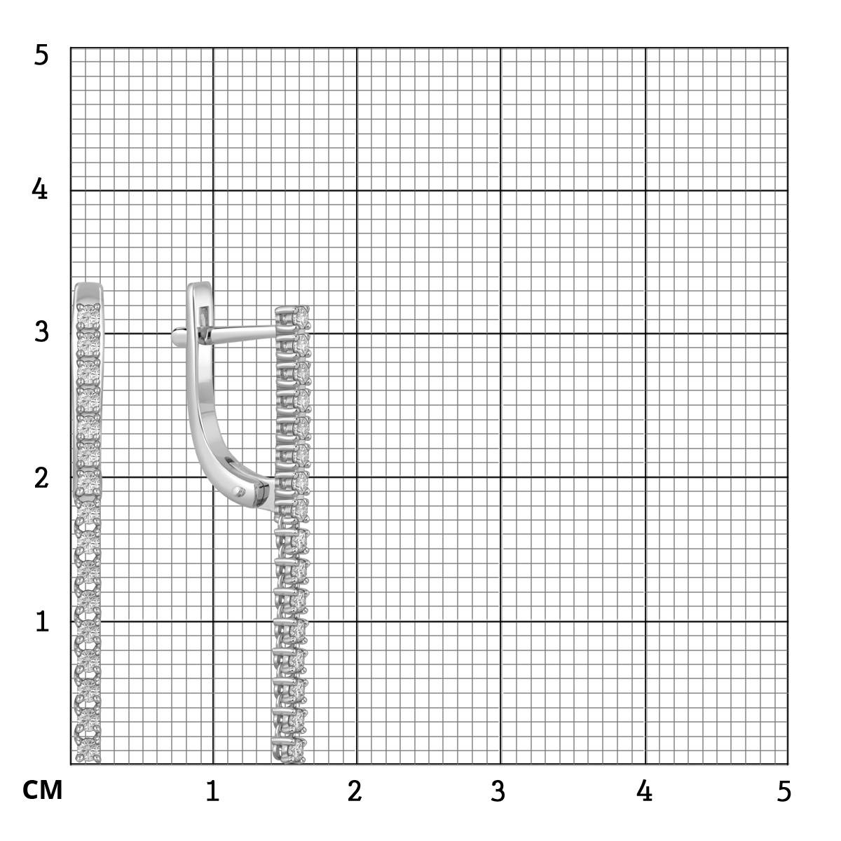 Серьги из платины с бриллиантами (054326)