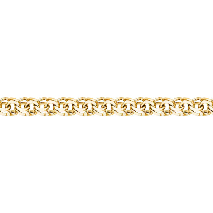 Цепь из жёлтого золота, плетение Гарибальди (047315)