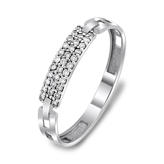 Кольцо из белого золота с бриллиантами (027163)