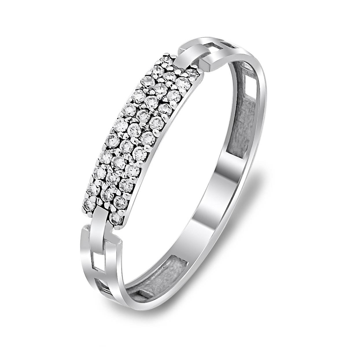 Кольцо из белого золота с бриллиантами (027163)