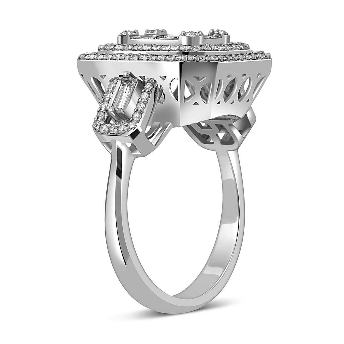 Кольцо из белого золота с бриллиантами (051971)