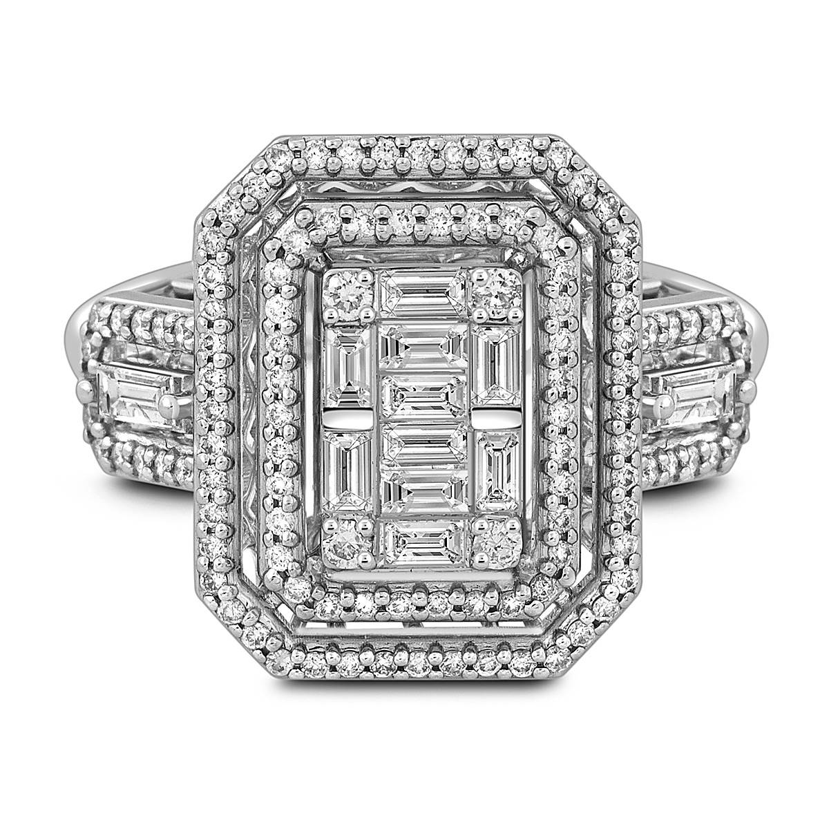 Кольцо из белого золота с бриллиантами (051971)