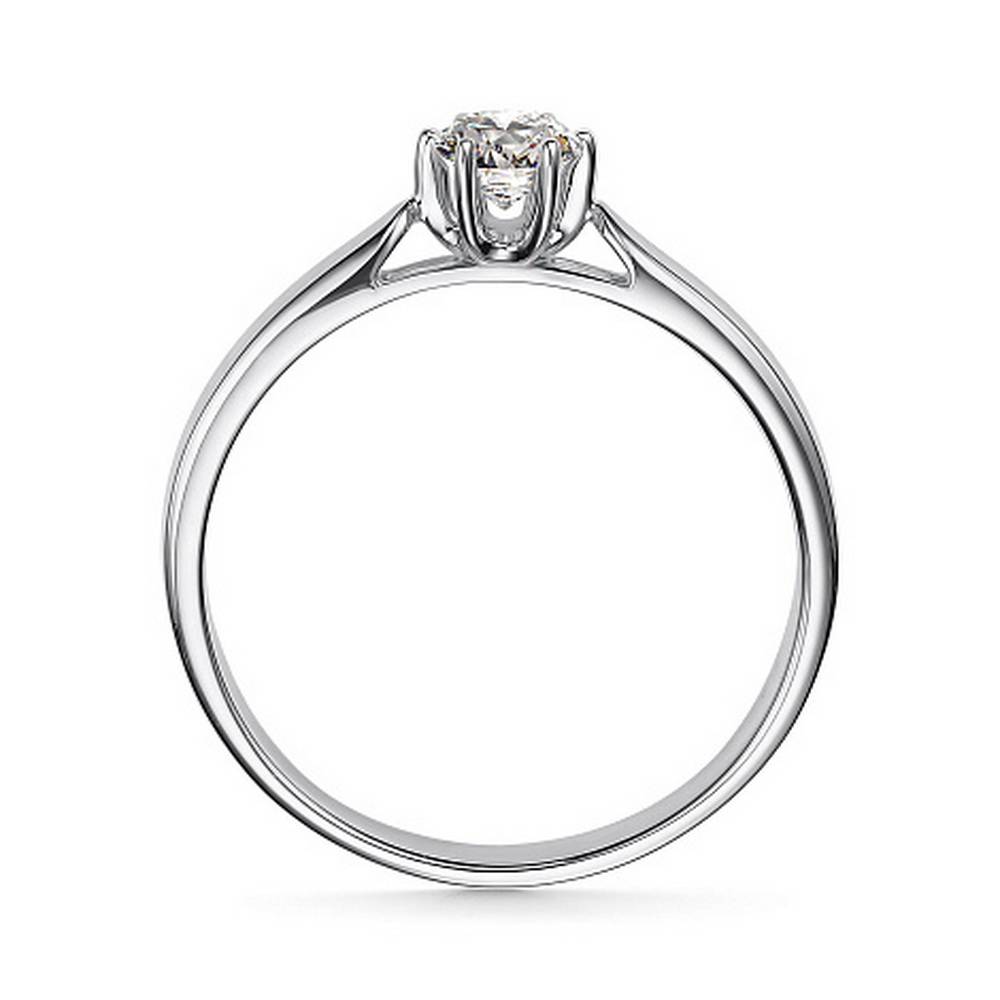 Помолвочное кольцо из белого золота с бриллиантом (053675)