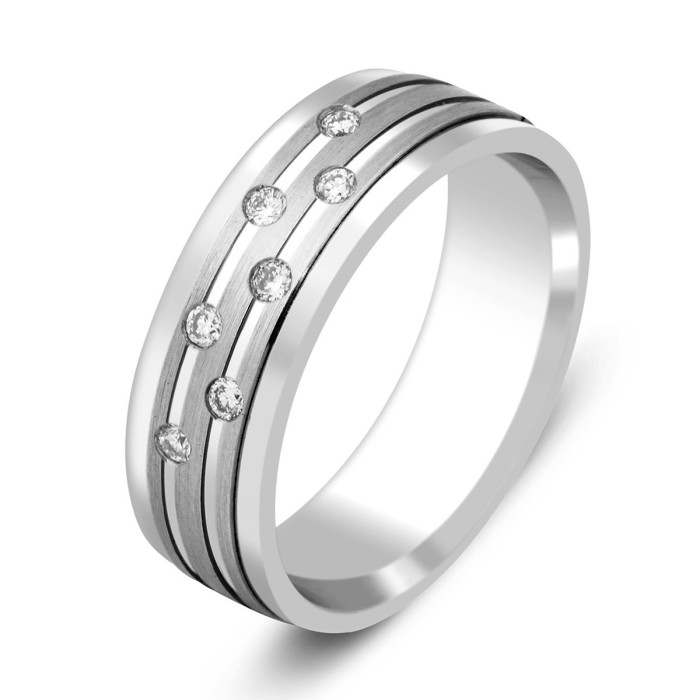 Обручальное кольцо с бриллиантами (000134)