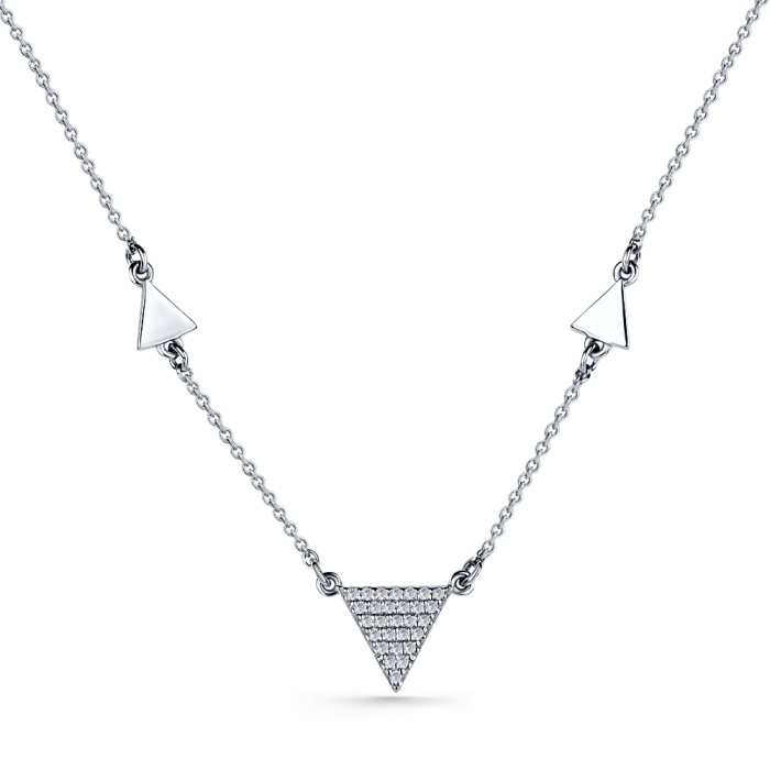 Колье из белого золота с бриллиантами (053001)