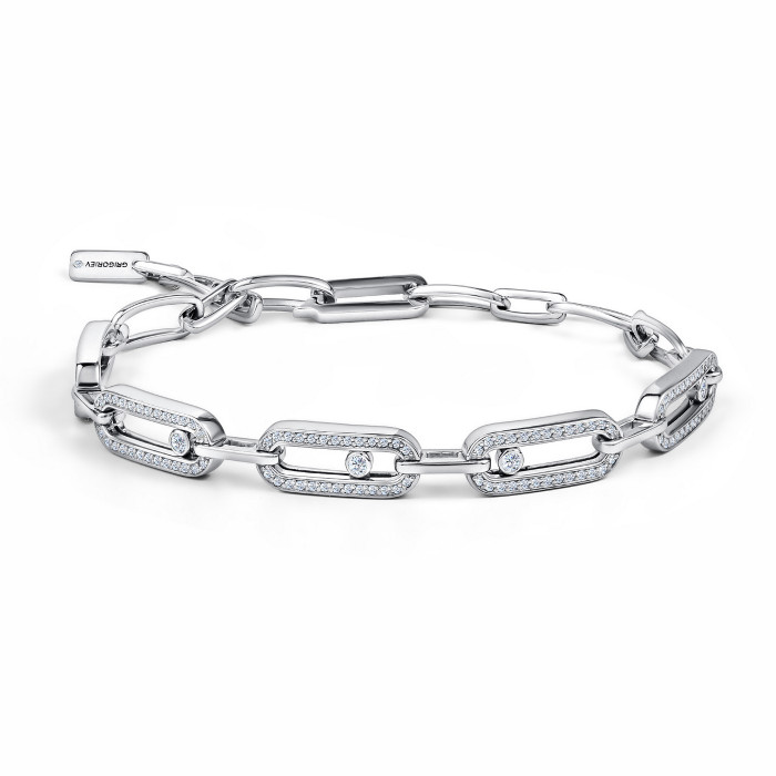 Браслет из белого золота с бриллиантами (060569)