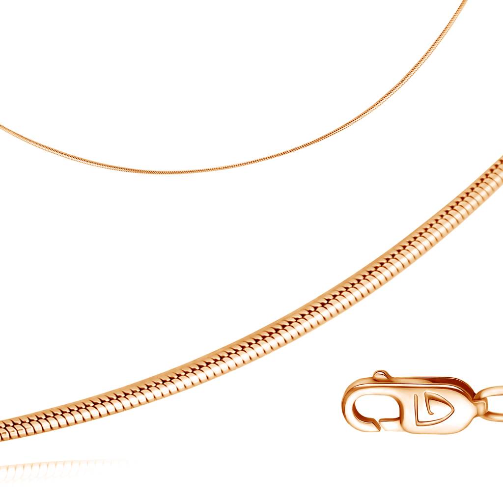 Цепь автомат из красного золота, плетение панцирное (053429)